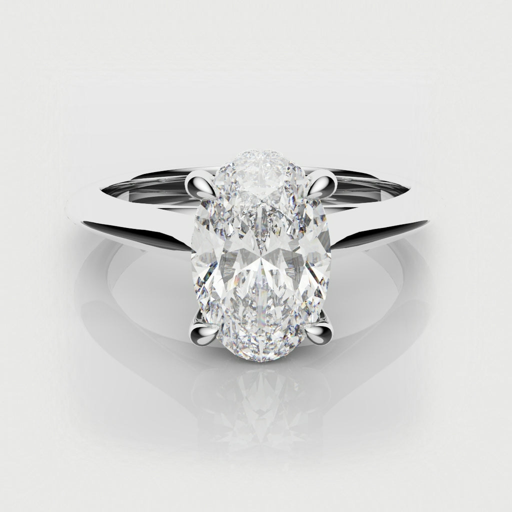 1.2ct oval hidden halo engagement ring