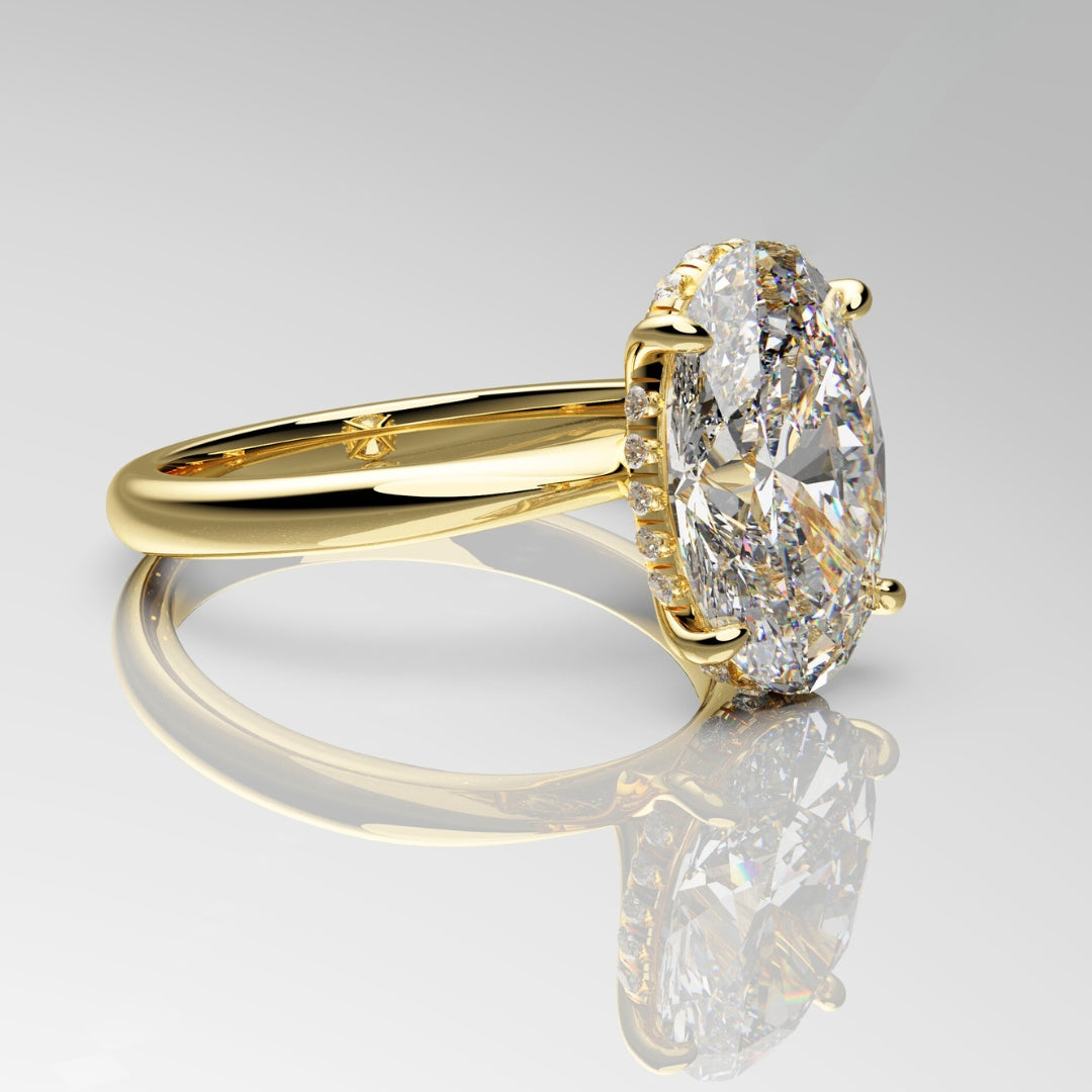 Bespoke Hidden Halo Engagement Ring