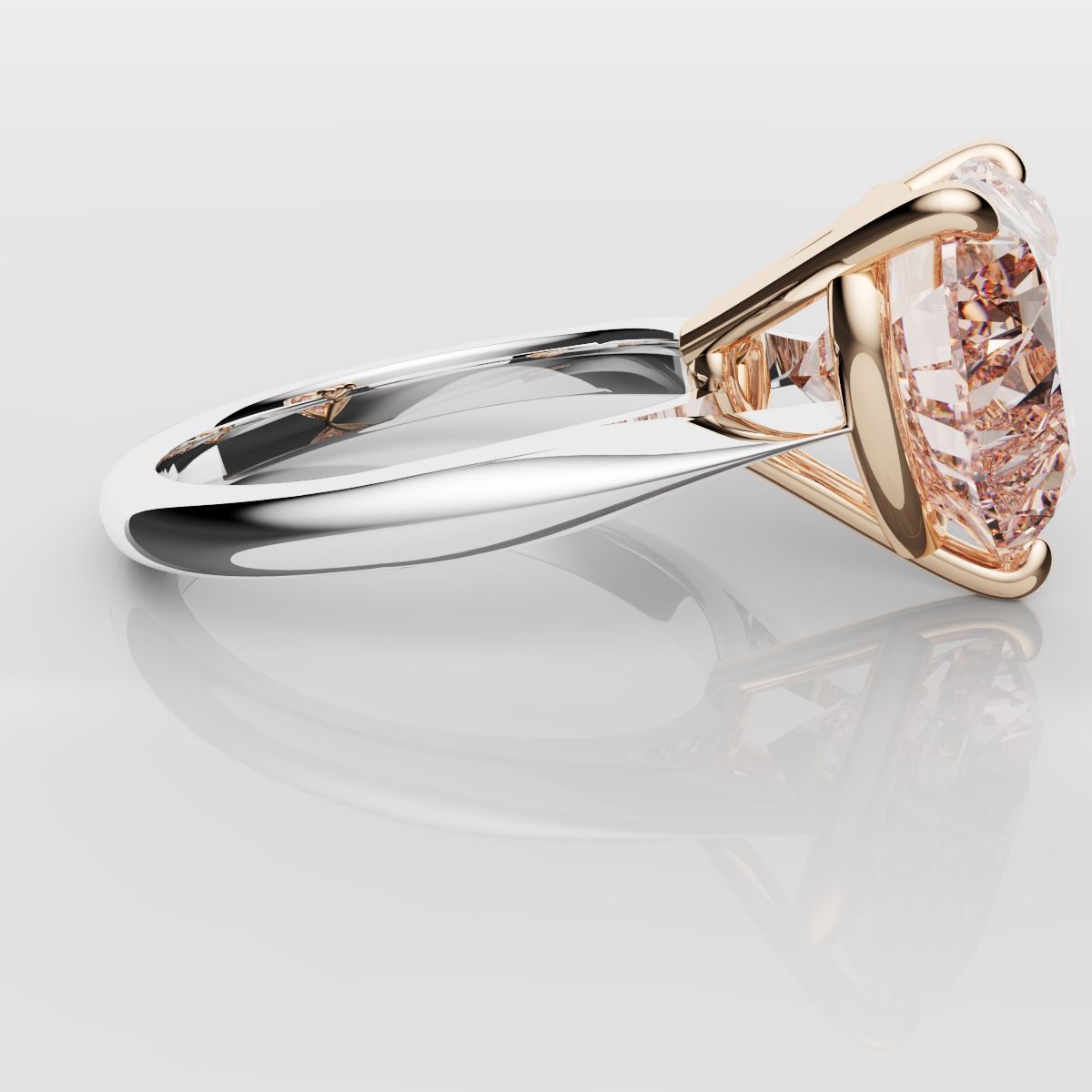 Solitaire Pink Heart Diamond Engagement Ring