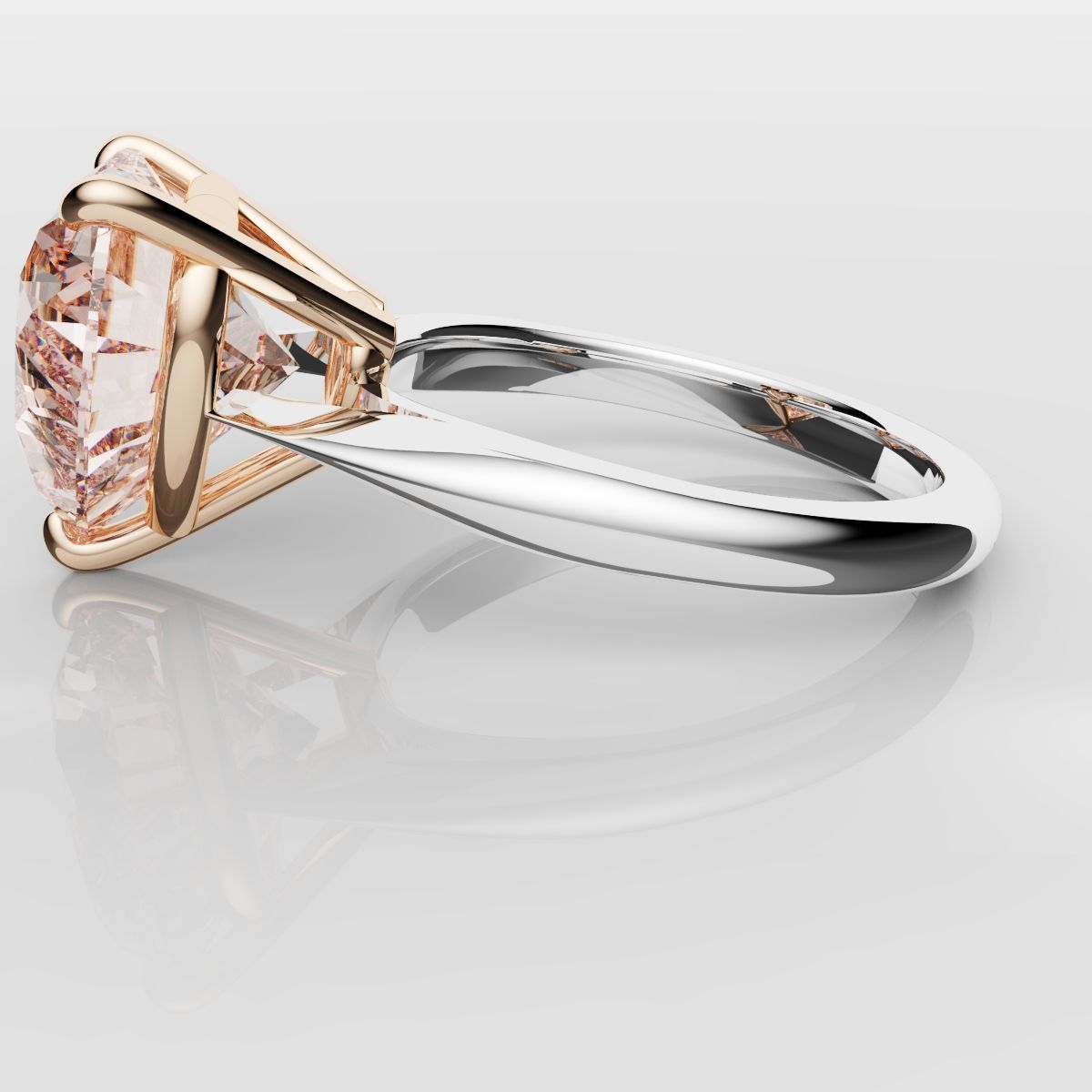 Solitaire Pink Heart Diamond Engagement Ring