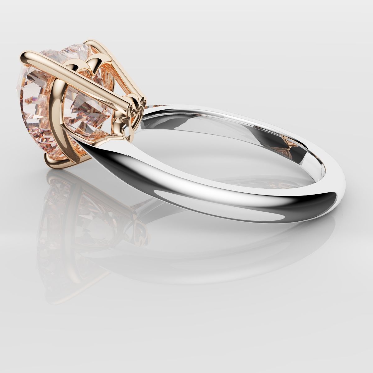 Solitaire Pink Heart Diamond Engagement Ring