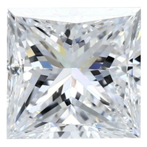 1.00 Carat D-Color VS1-Clarity Princess Diamond