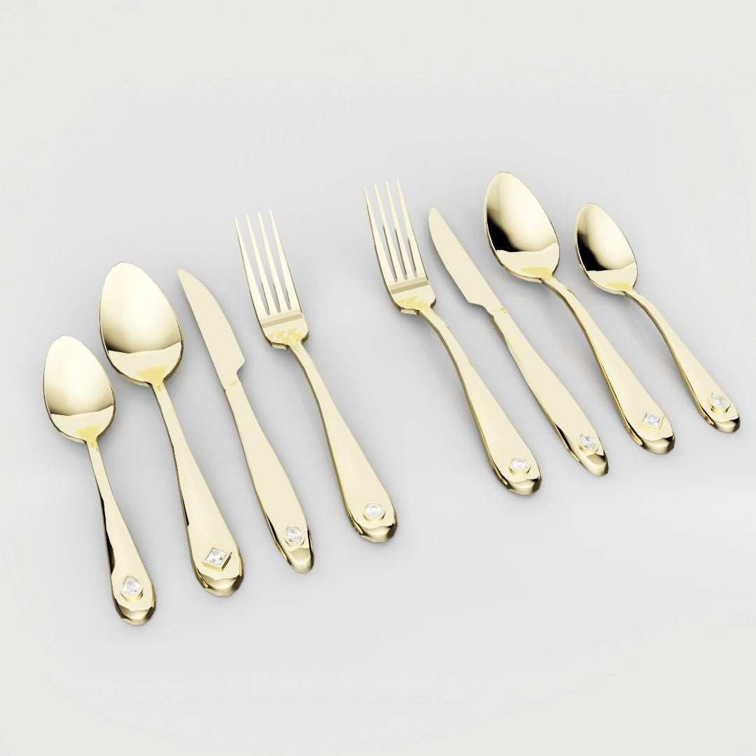 18ct Yellow Gold Cutlery Set