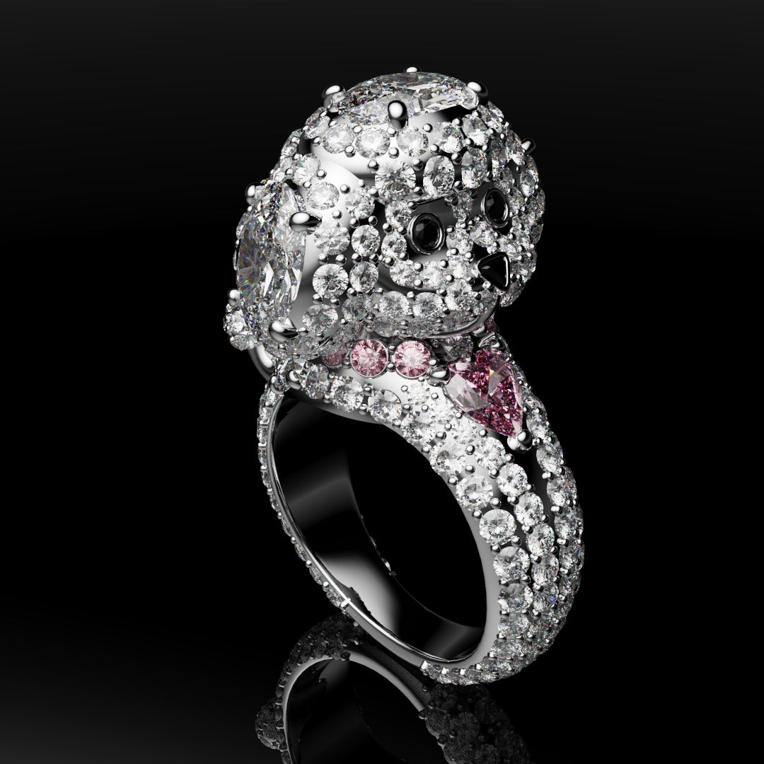 Bespoke Toy Poodle Diamond Ring