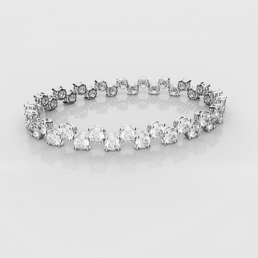 Bespoke Zig-Zag Tennis Bracelet - 0.30ct Each Diamond