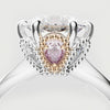 Round Brilliant Cut with Unique Pink Pear Diamond Hidden Halo
