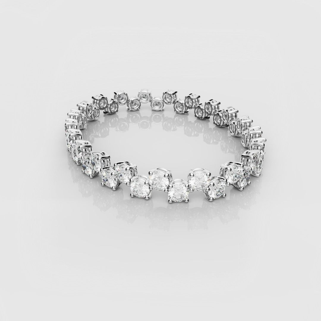 Bespoke Zig-Zag Tennis Bracelet - 0.30ct Each Diamond
