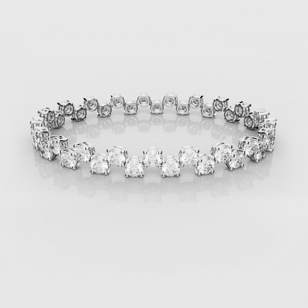 Bespoke Zig-Zag Tennis Bracelet - 0.30ct Each Diamond