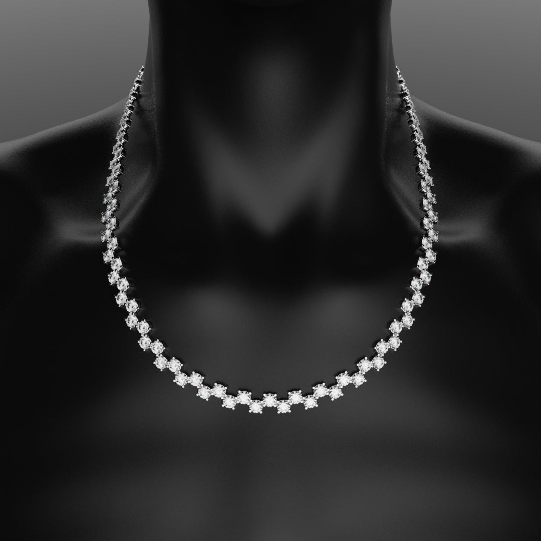 Bespoke Zig-Zag Necklace - 0.3ct Each Diamond
