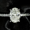 Petite Micropavé Oval Diamond Engagement Ring