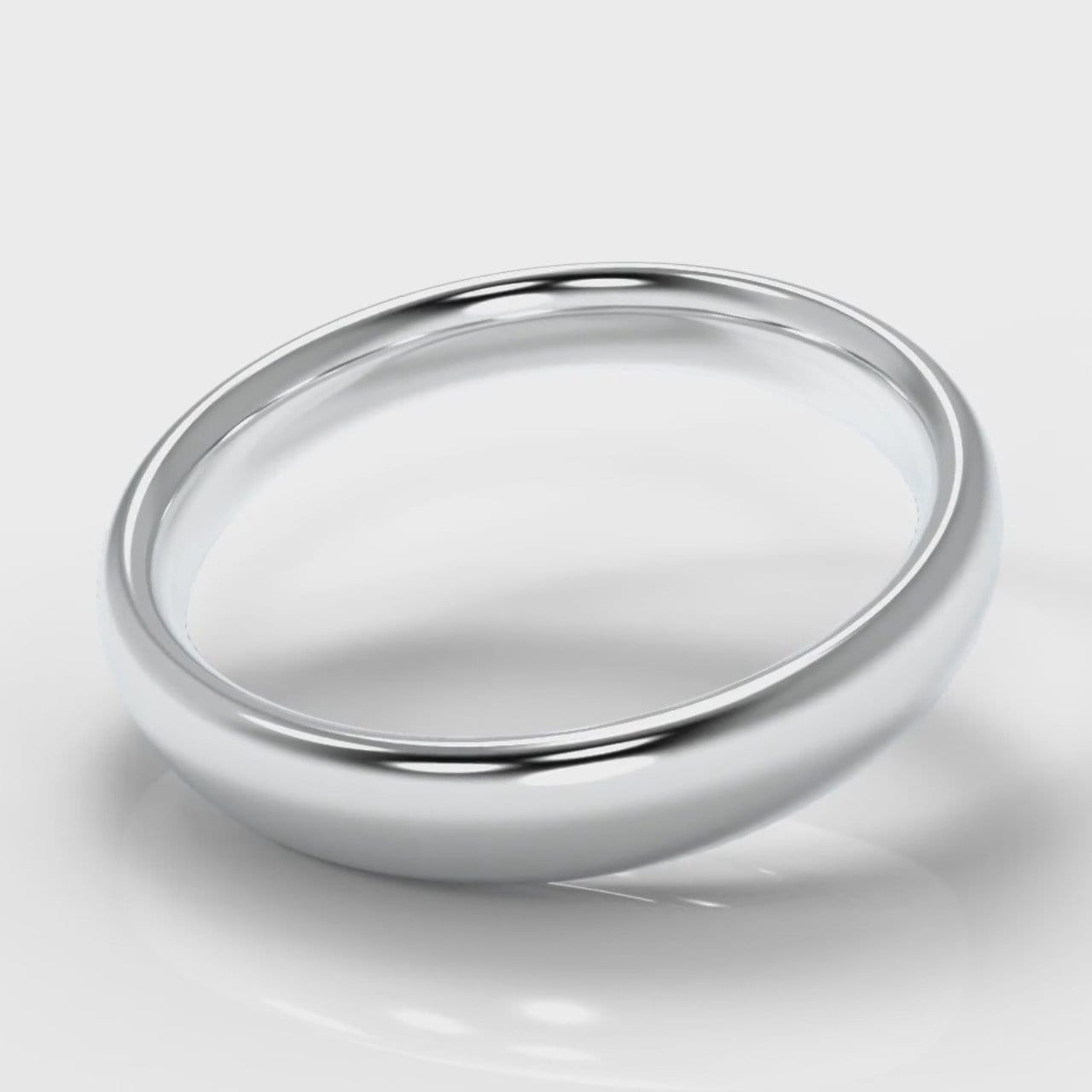 4mm Court Shaped Comfort Fit Wedding Ring
