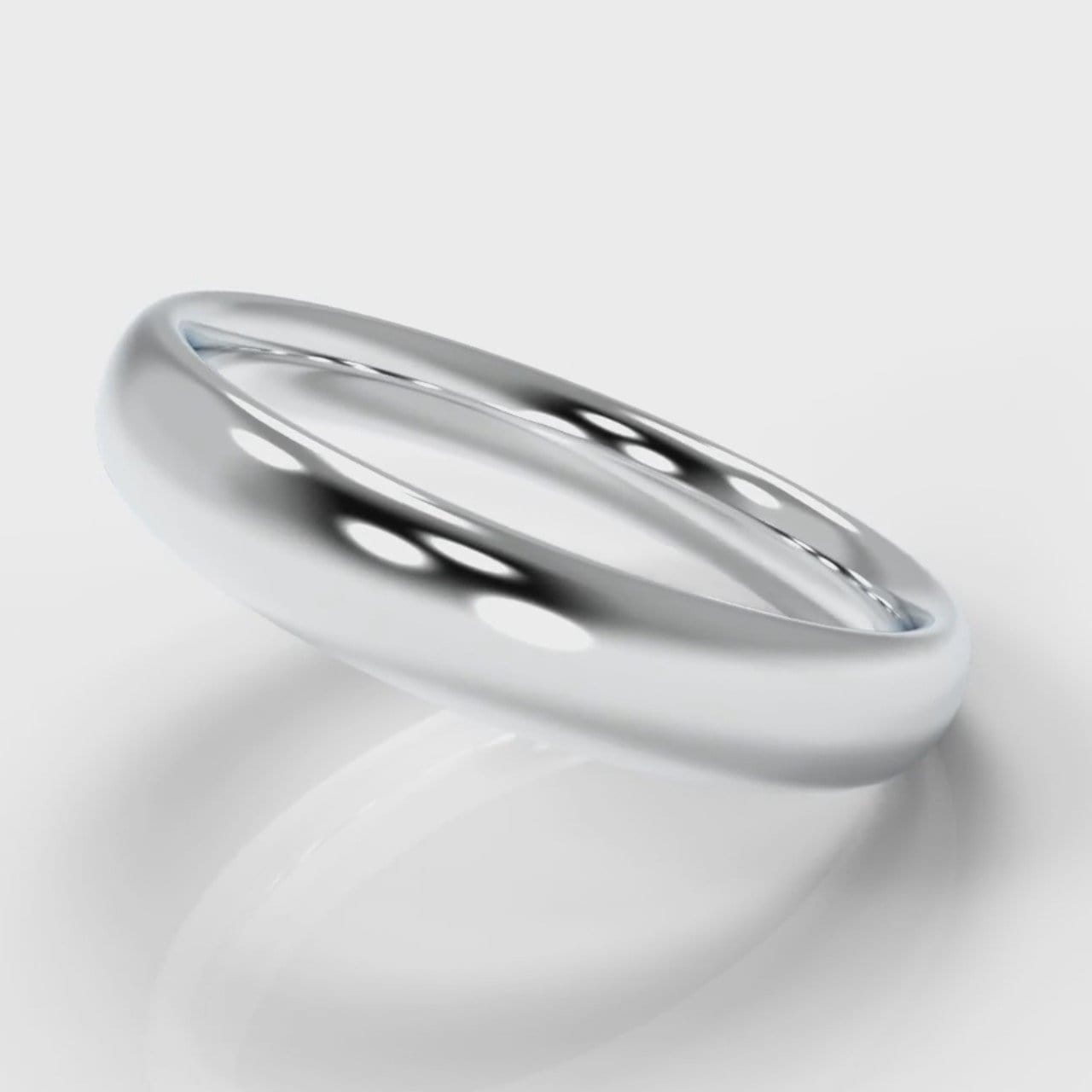 4mm Court Shaped Comfort Fit Wedding Ring
