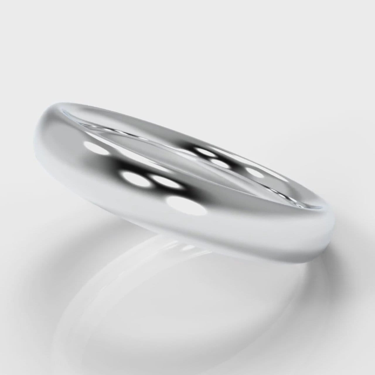 4mm Court Shaped Comfort Fit Wedding Ring