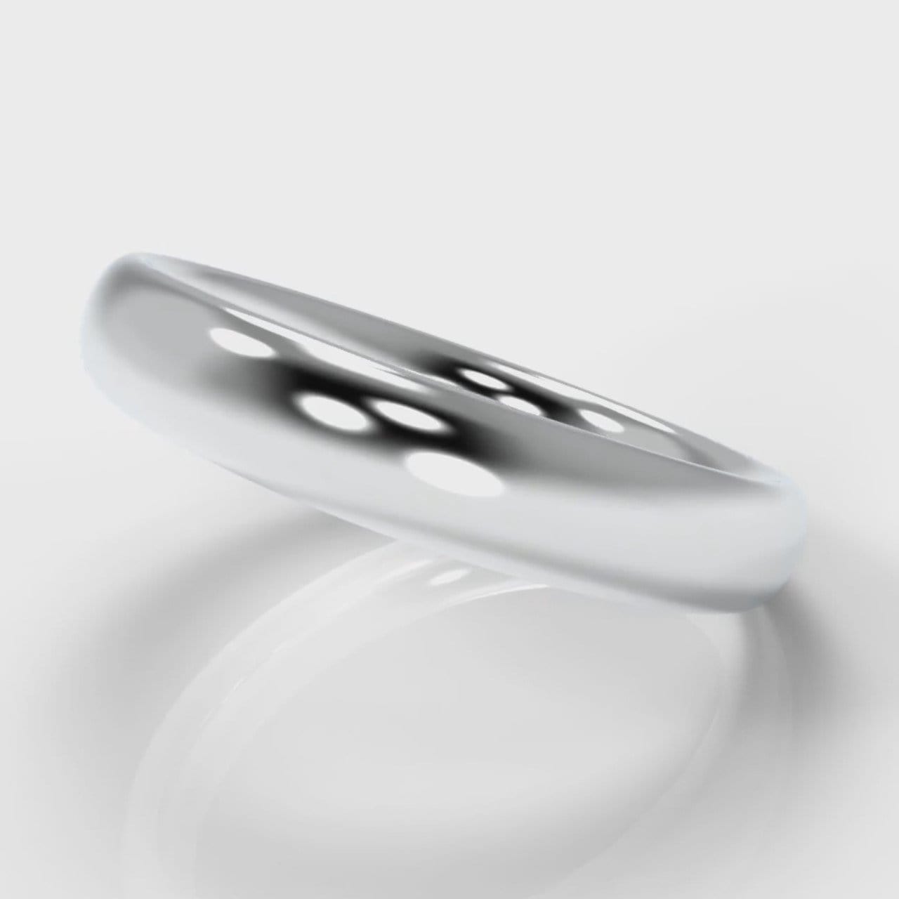 4mm Court Shaped Comfort Fit Wedding Ring