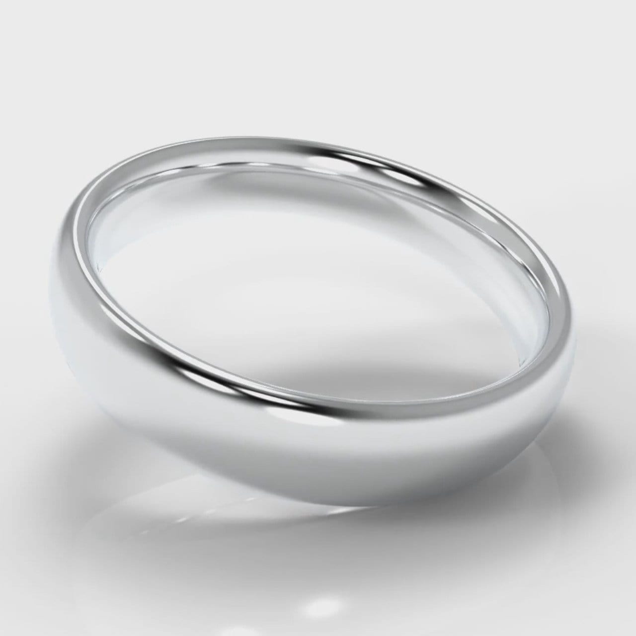 5mm Court Shaped Comfort Fit Wedding Ring