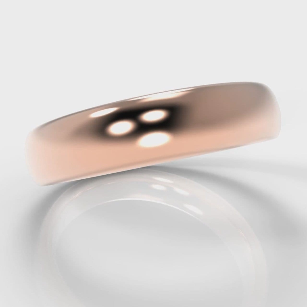 5mm Court Shaped Comfort Fit Wedding Ring - Rose Gold
