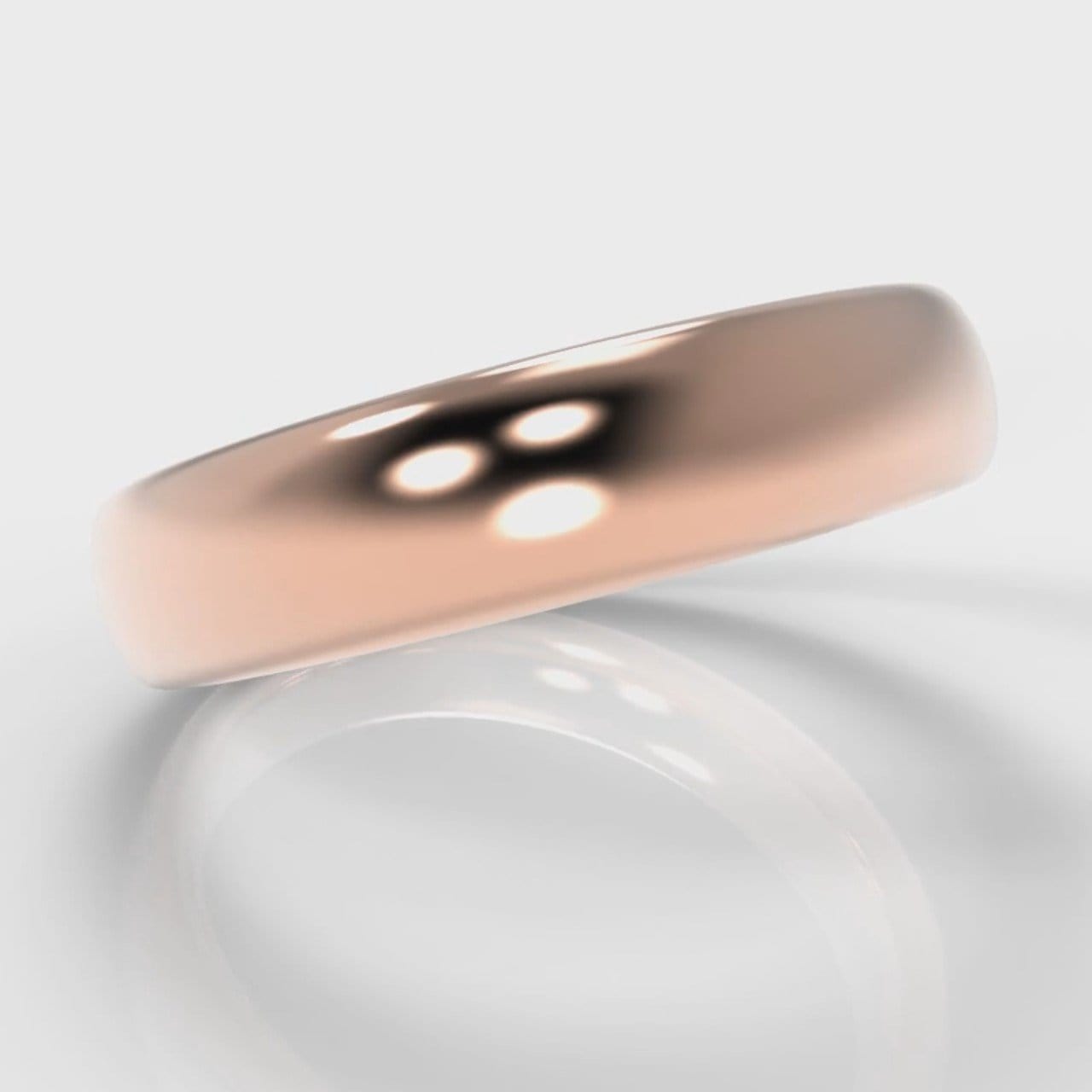5mm Court Shaped Comfort Fit Wedding Ring - Rose Gold