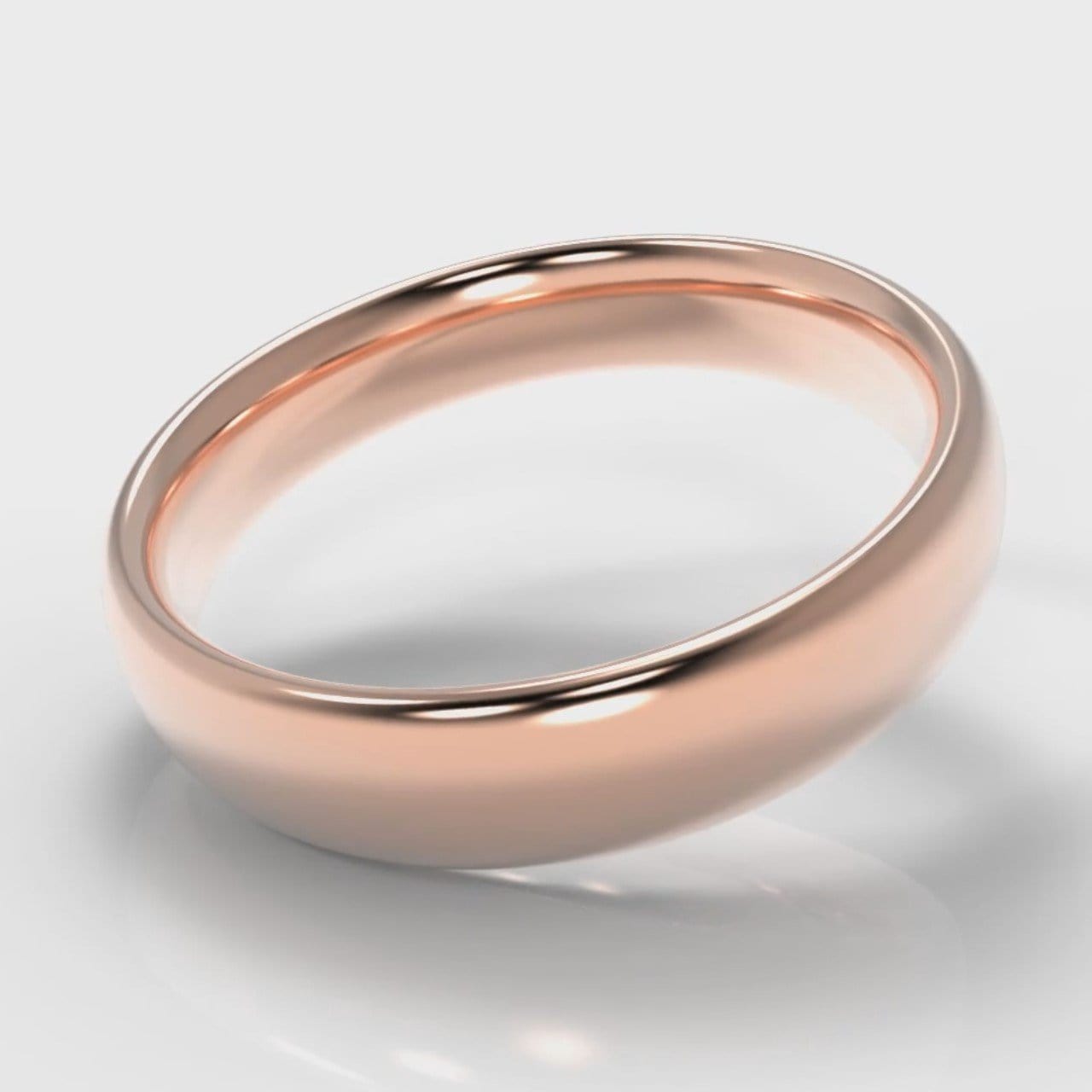5mm Court Shaped Comfort Fit Wedding Ring - Rose Gold