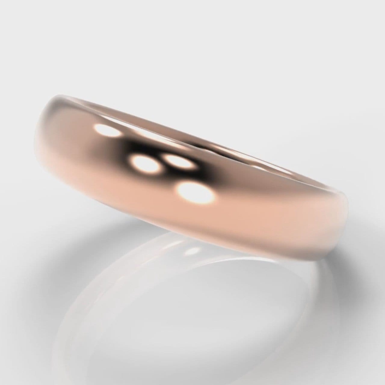 5mm Court Shaped Comfort Fit Wedding Ring - Rose Gold