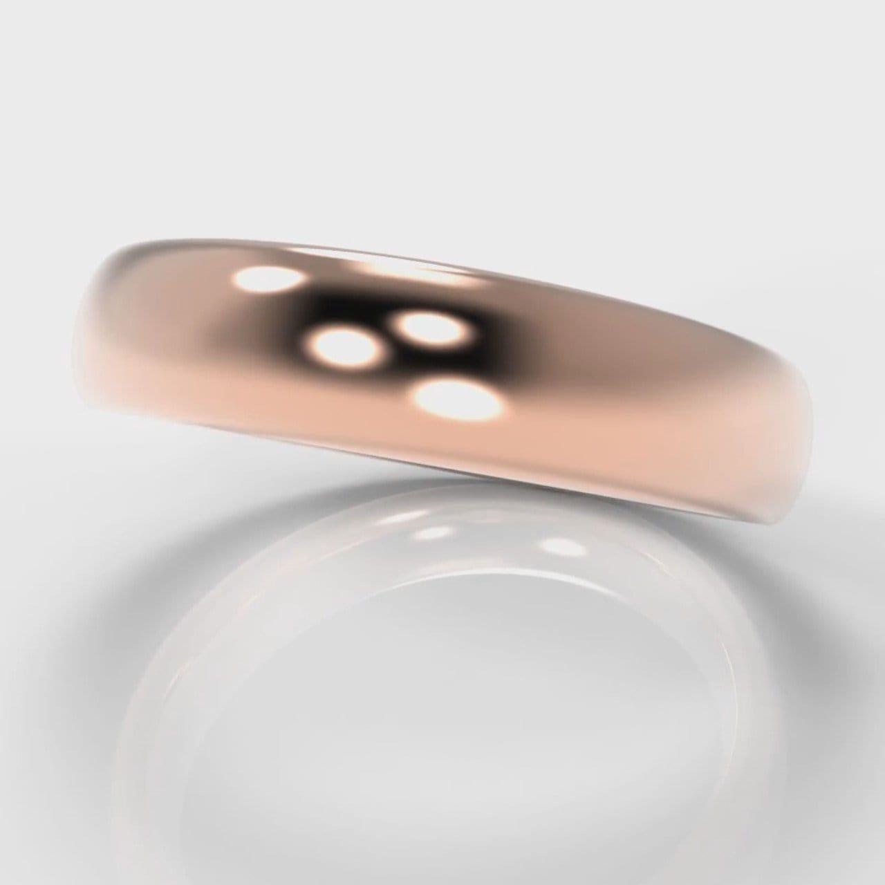 5mm Court Shaped Comfort Fit Wedding Ring - Rose Gold