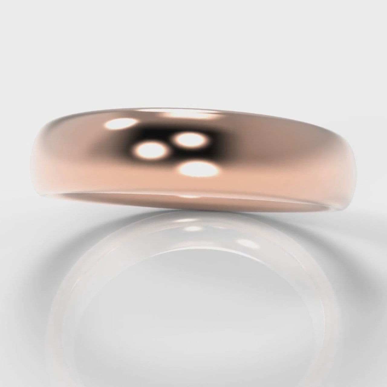 5mm Court Shaped Comfort Fit Wedding Ring - Rose Gold