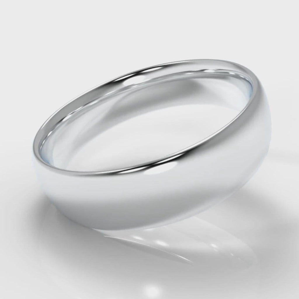 6mm Court Shaped Comfort Fit Wedding Ring