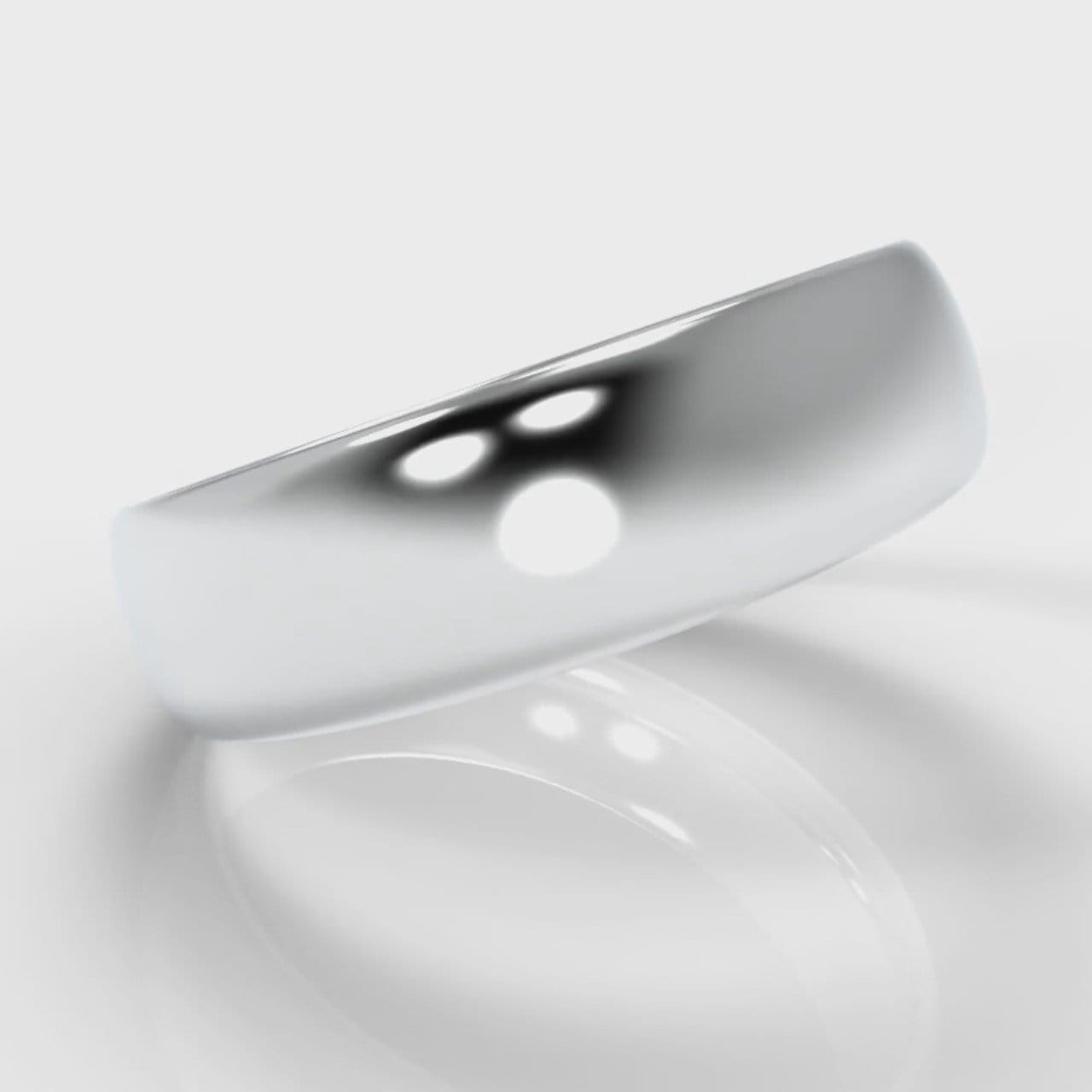 6mm Court Shaped Comfort Fit Wedding Ring