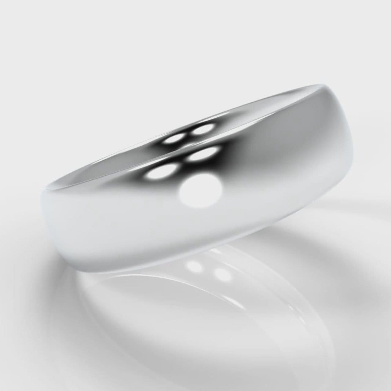6mm Court Shaped Comfort Fit Wedding Ring