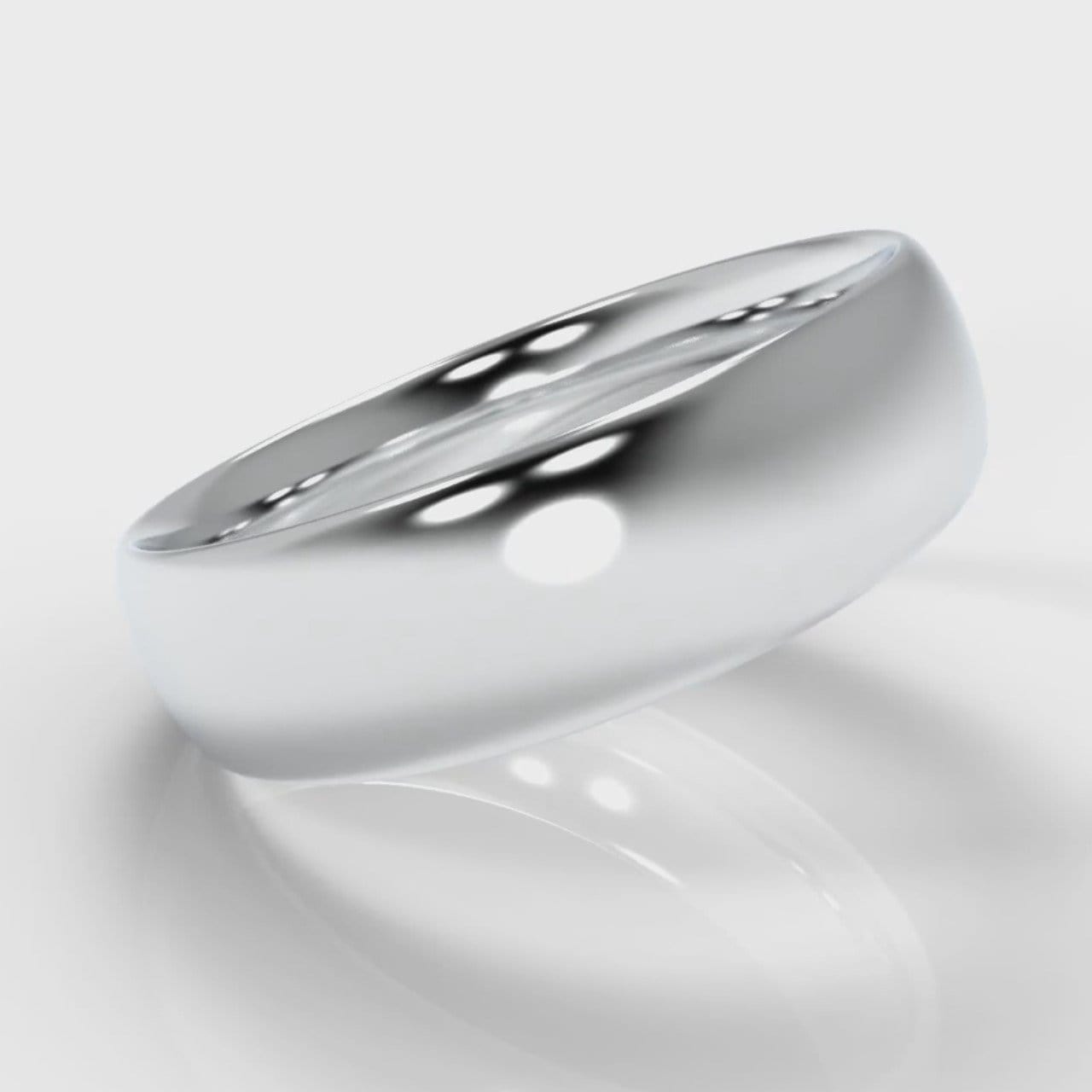 6mm Court Shaped Comfort Fit Wedding Ring