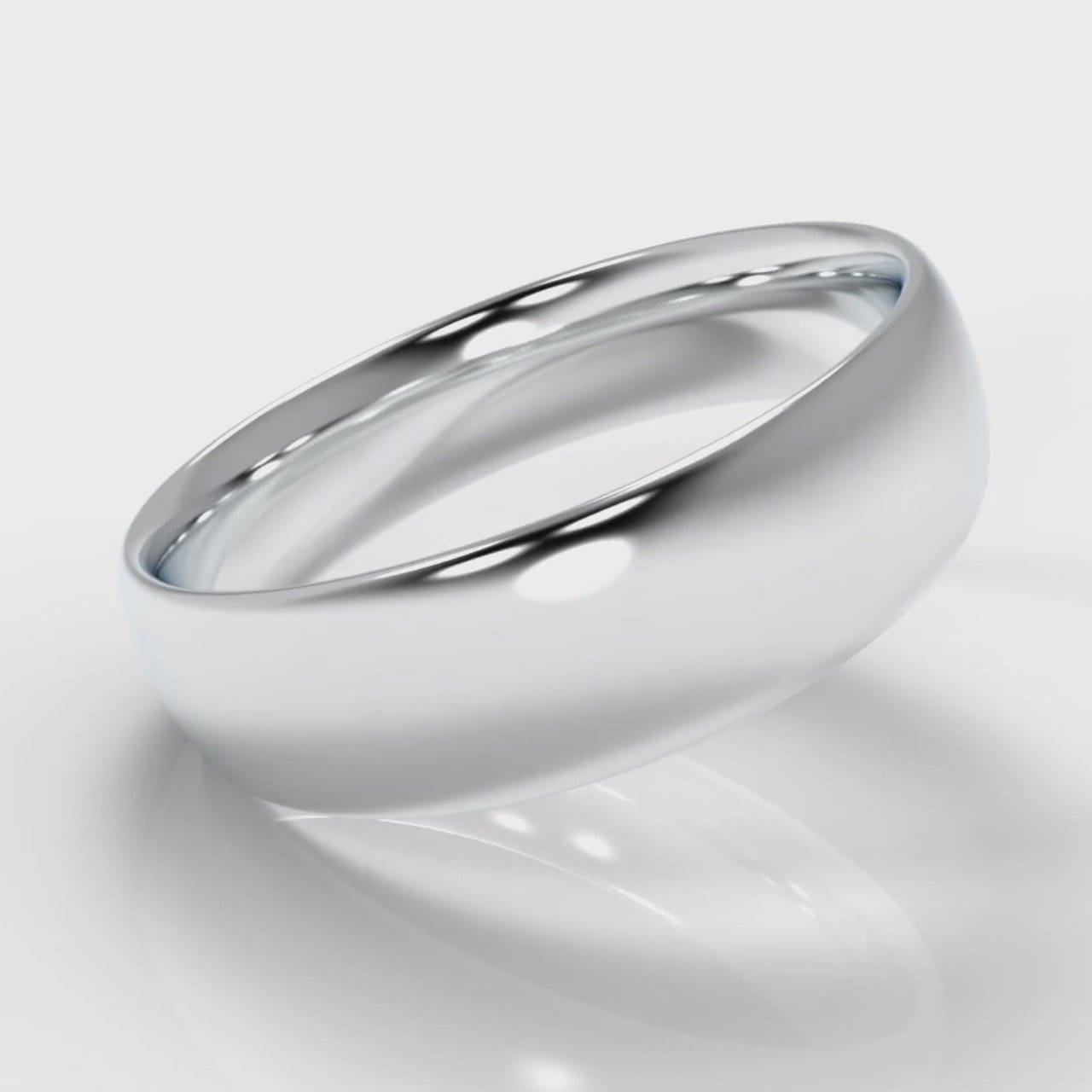 6mm Court Shaped Comfort Fit Wedding Ring