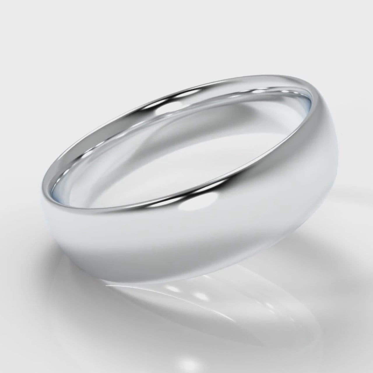 6mm Court Shaped Comfort Fit Wedding Ring