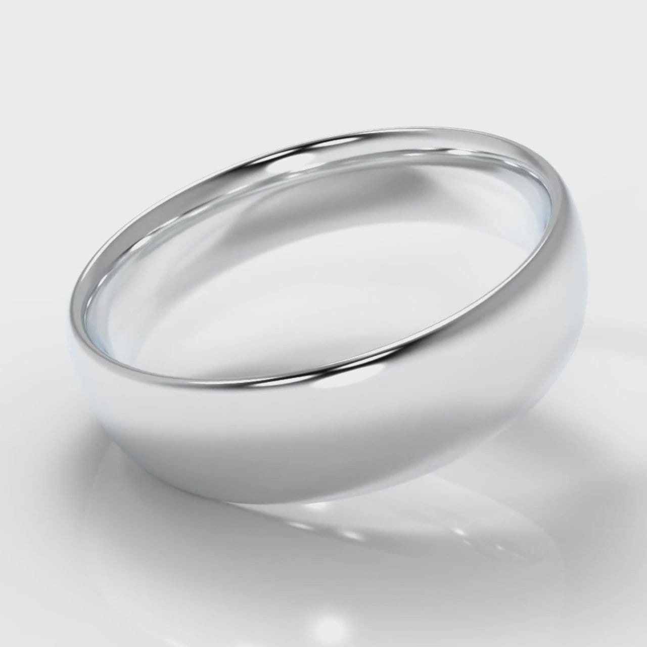 6mm Court Shaped Comfort Fit Wedding Ring