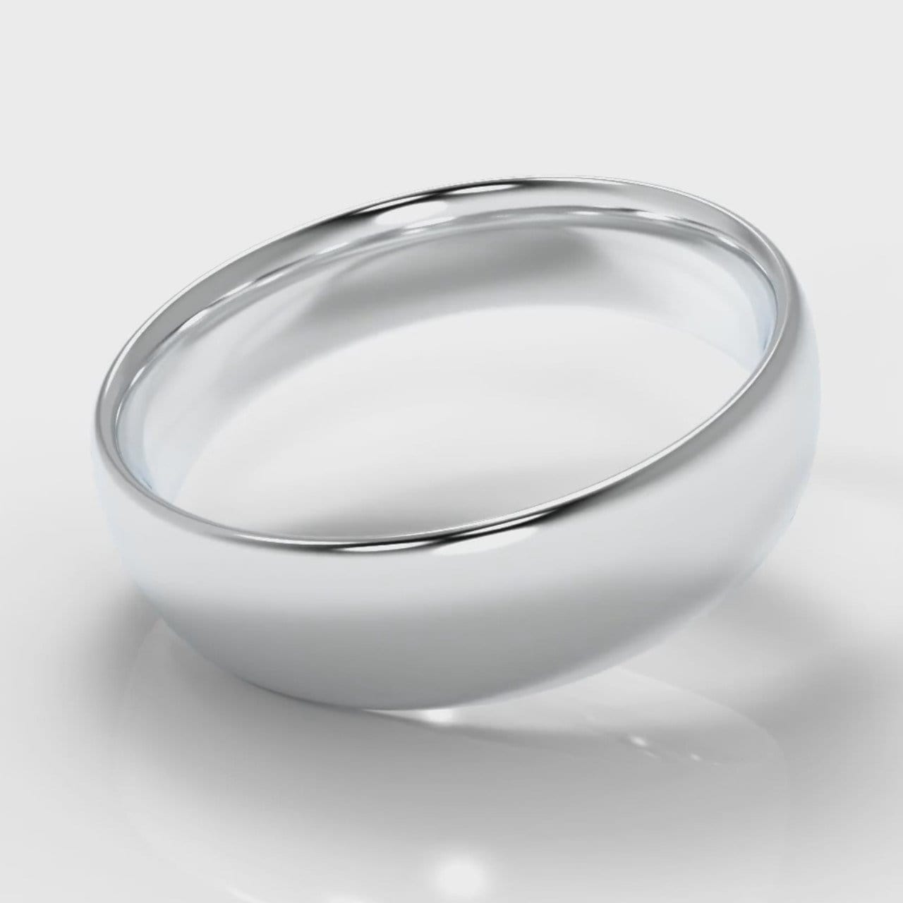 6mm Court Shaped Comfort Fit Wedding Ring