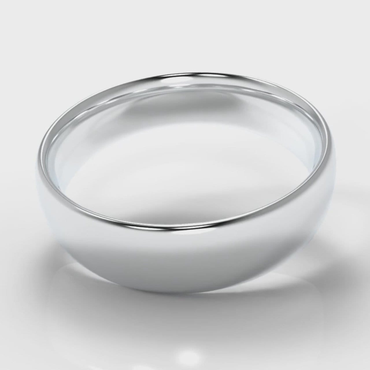 6mm Court Shaped Comfort Fit Wedding Ring