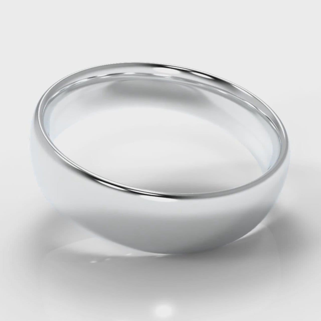 6mm Court Shaped Comfort Fit Wedding Ring
