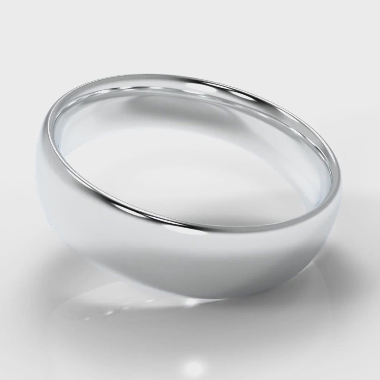 6mm Court Shaped Comfort Fit Wedding Ring