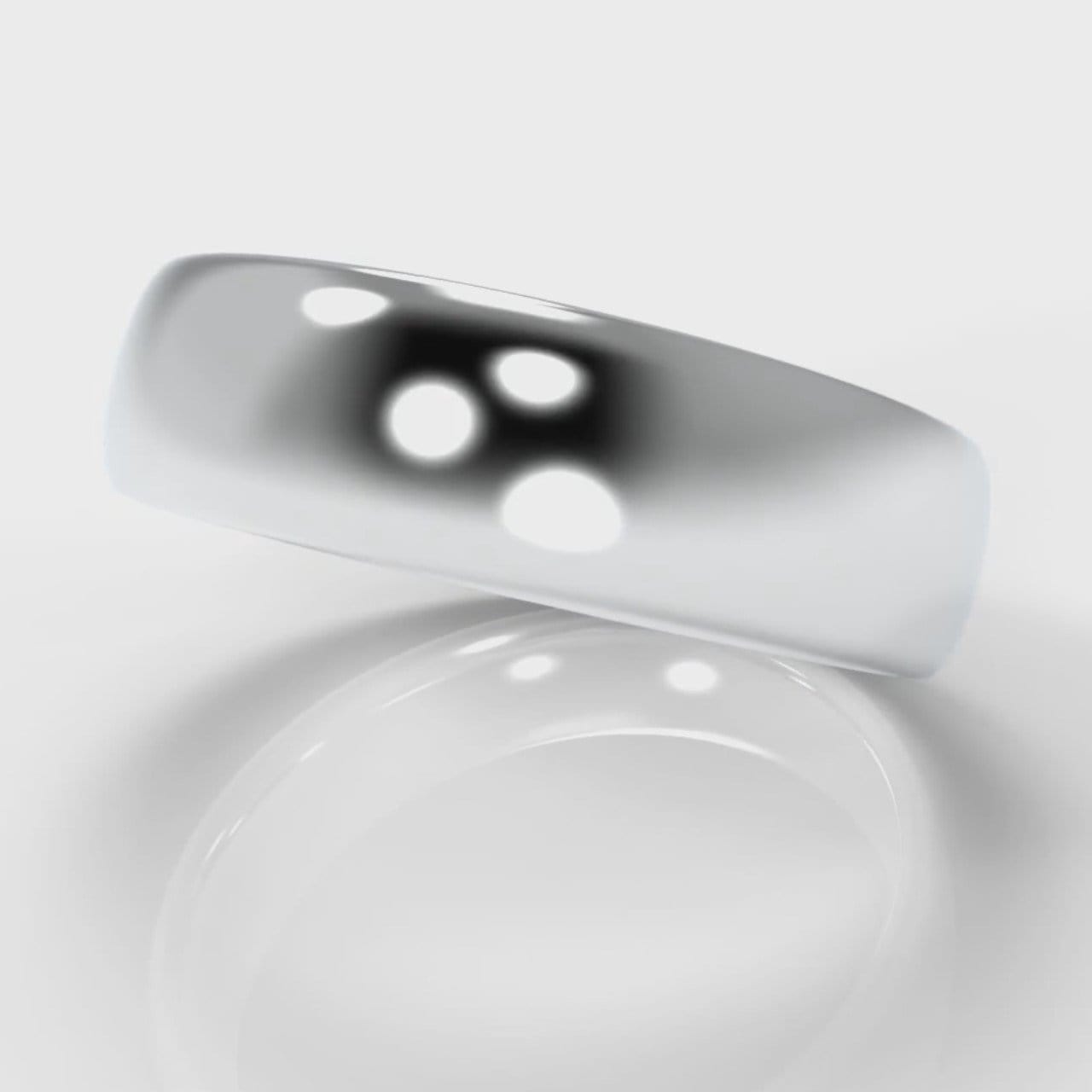6mm Court Shaped Comfort Fit Wedding Ring