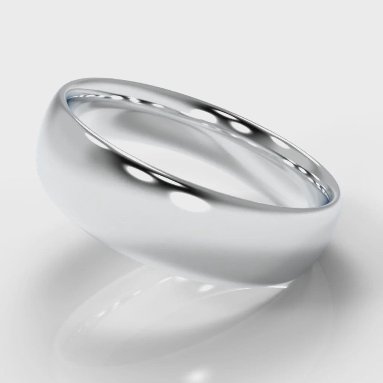 6mm Court Shaped Comfort Fit Wedding Ring