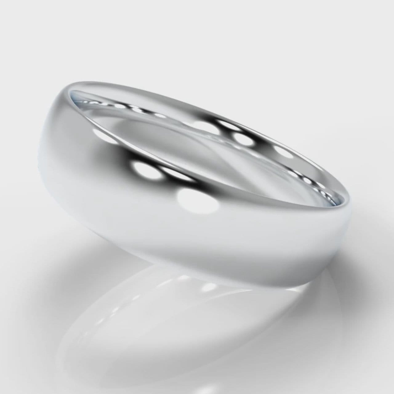 6mm Court Shaped Comfort Fit Wedding Ring