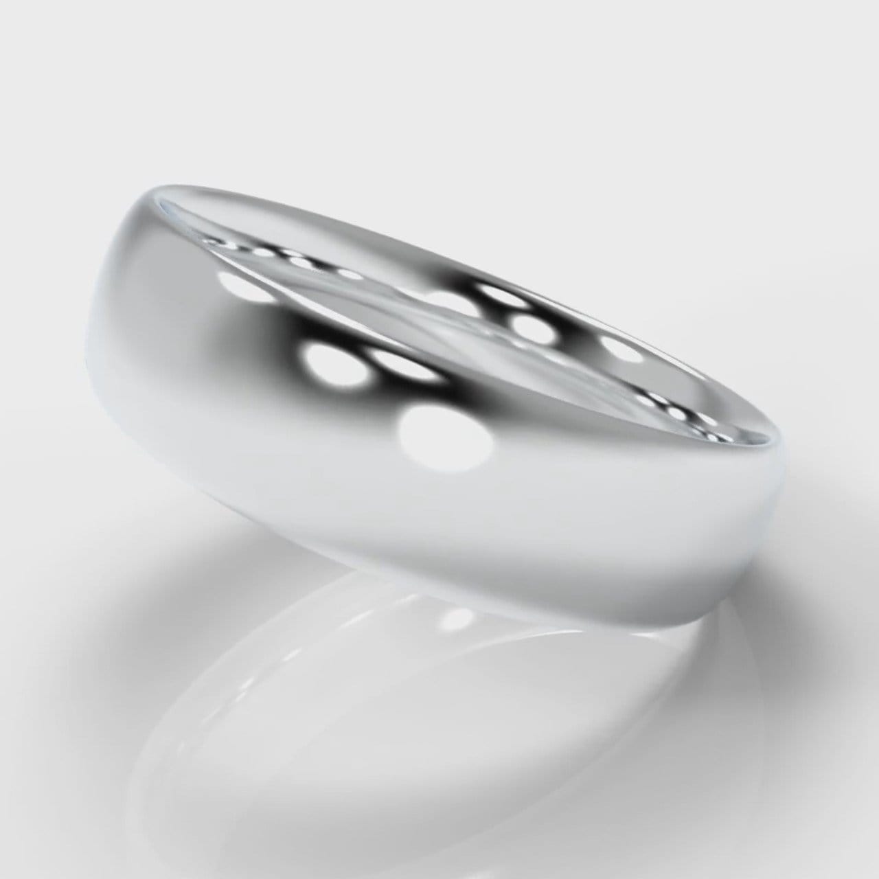 6mm Court Shaped Comfort Fit Wedding Ring