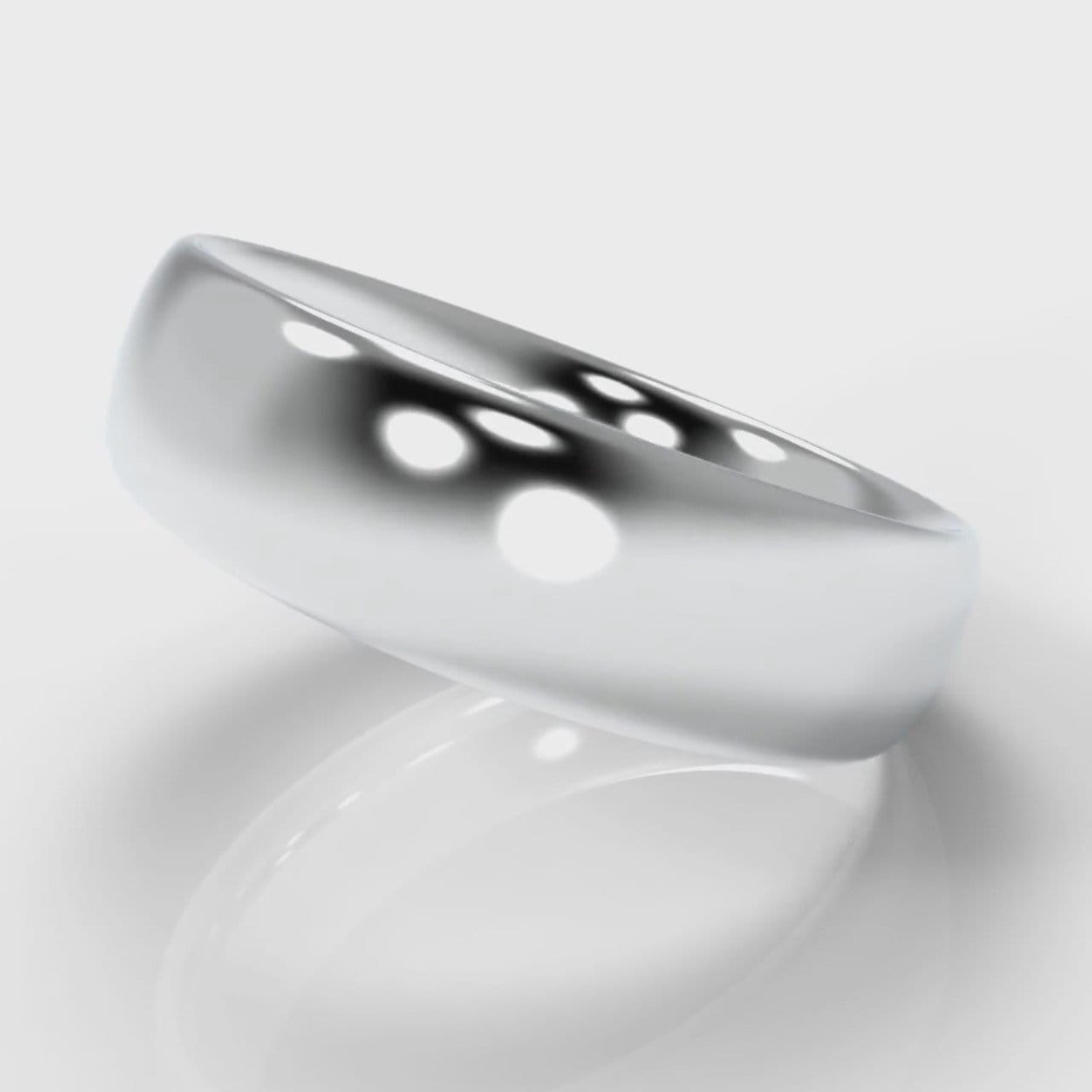 6mm Court Shaped Comfort Fit Wedding Ring