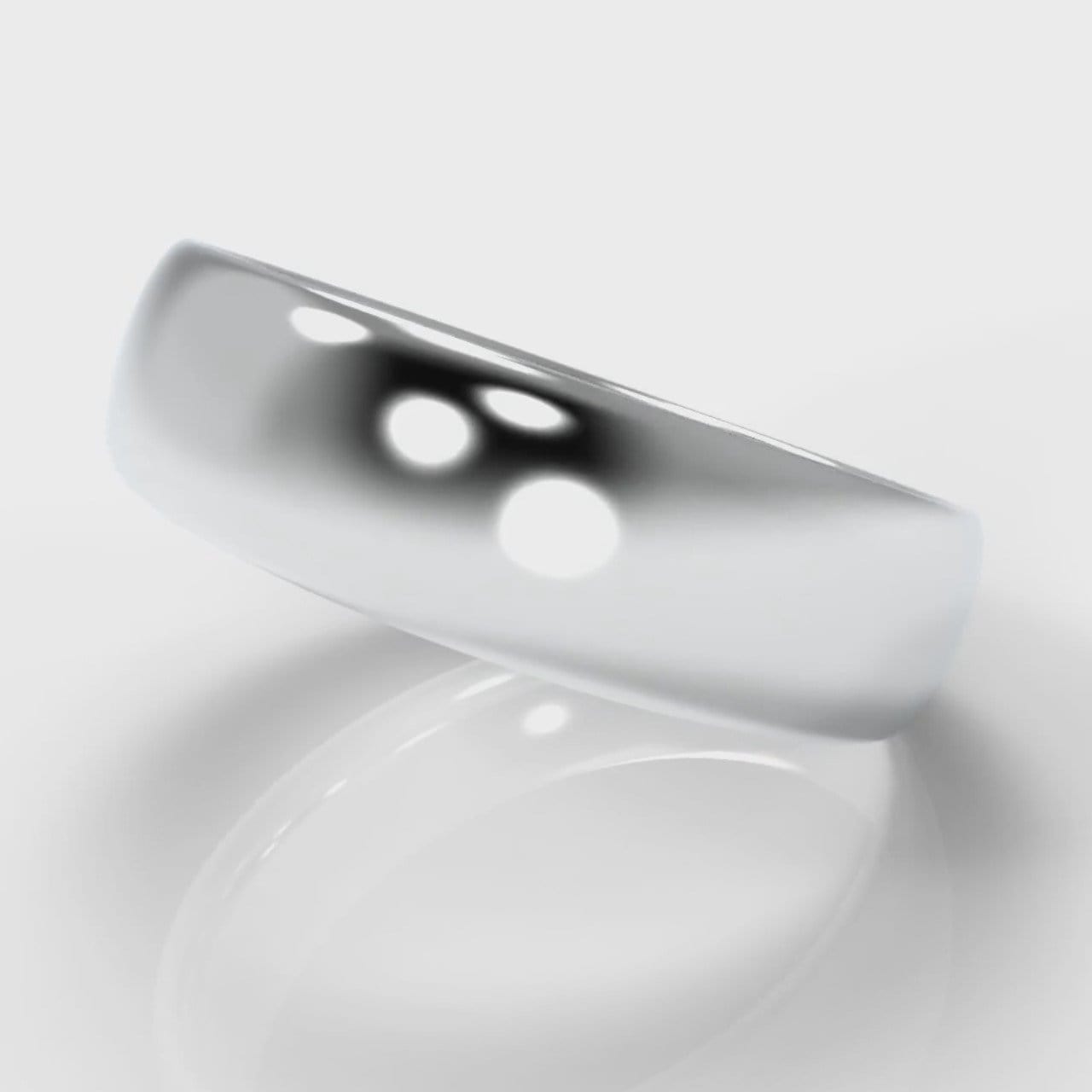 6mm Court Shaped Comfort Fit Wedding Ring