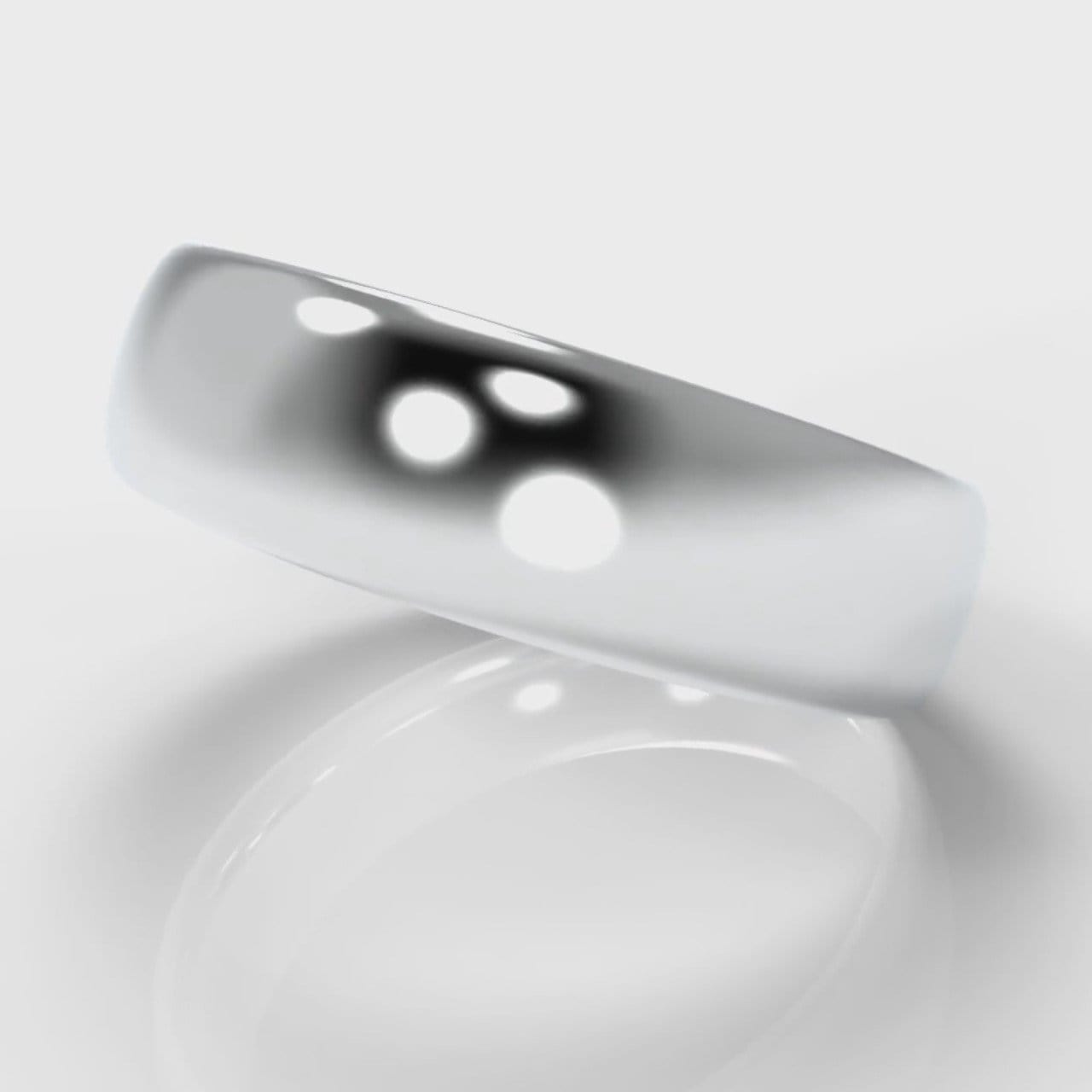 6mm Court Shaped Comfort Fit Wedding Ring