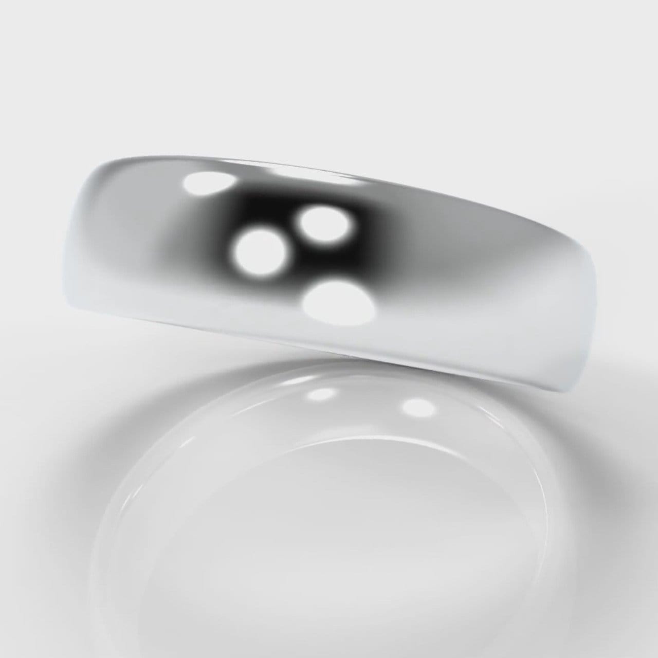 6mm Court Shaped Comfort Fit Wedding Ring