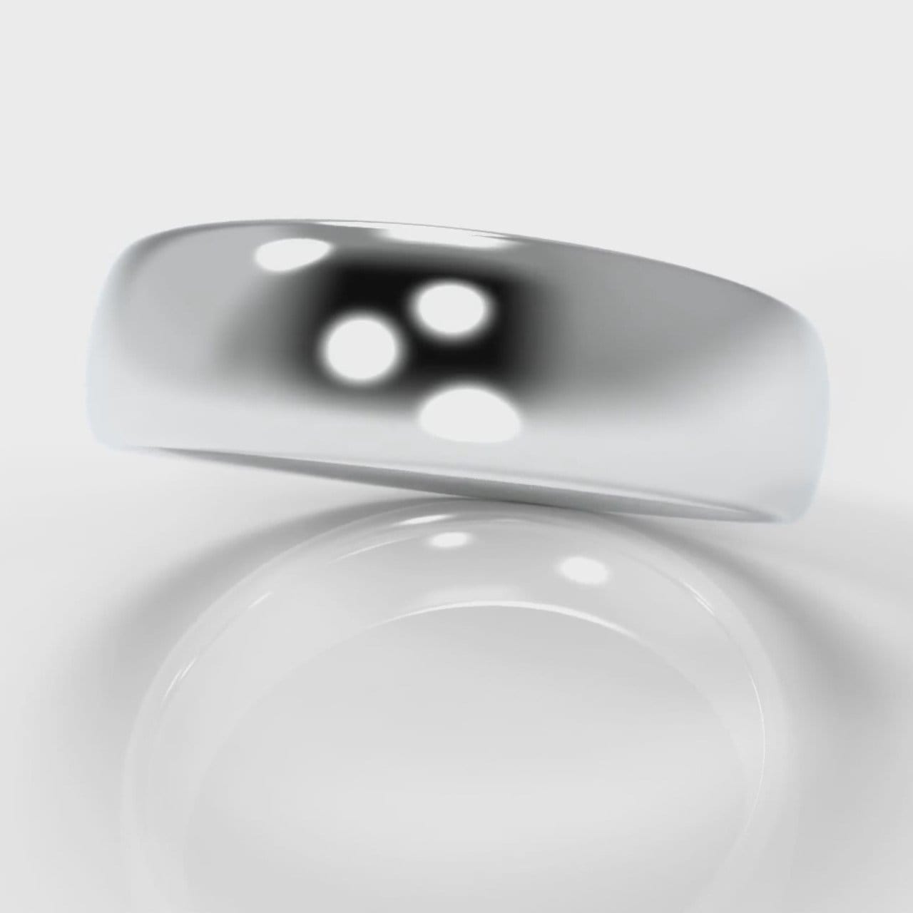 6mm Court Shaped Comfort Fit Wedding Ring