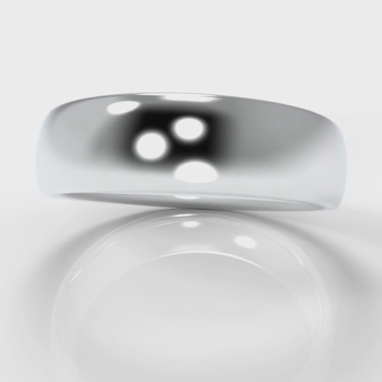 6mm Court Shaped Comfort Fit Wedding Ring