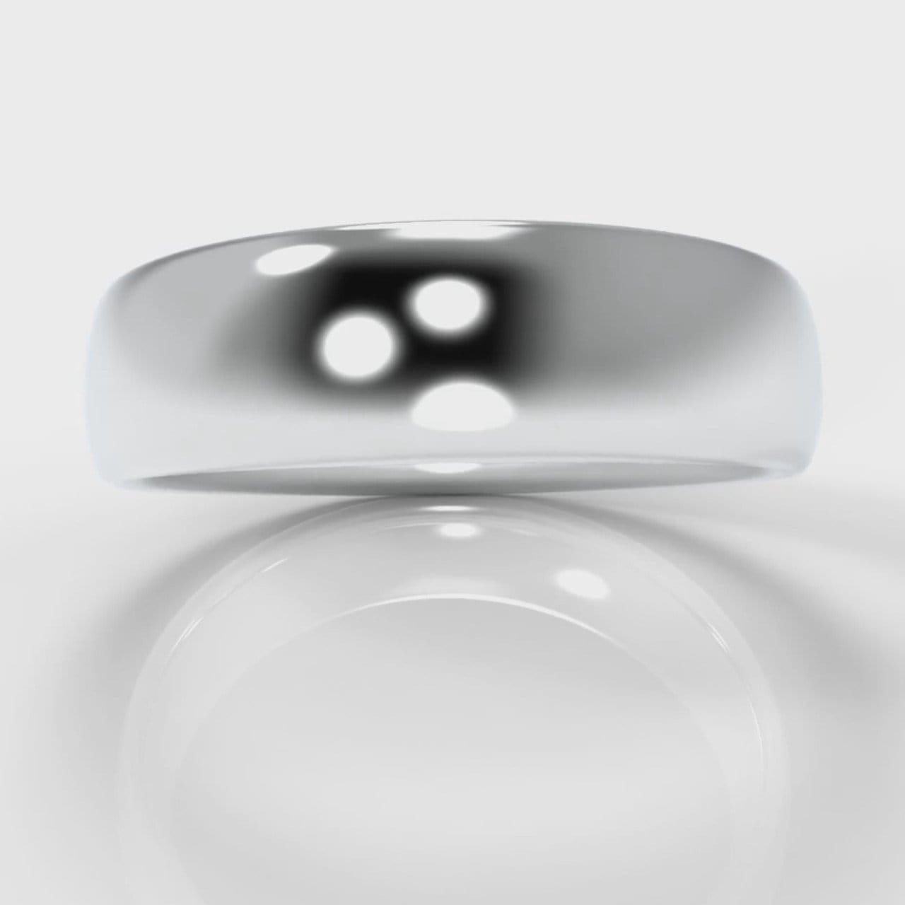 6mm Court Shaped Comfort Fit Wedding Ring
