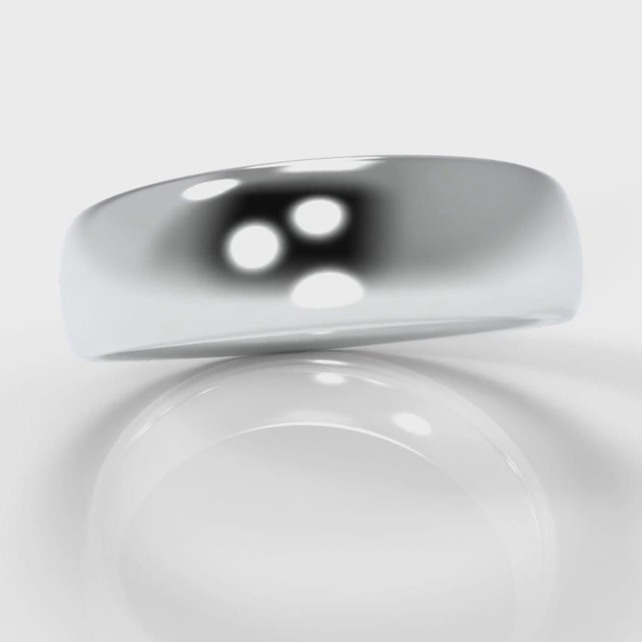 6mm Court Shaped Comfort Fit Wedding Ring