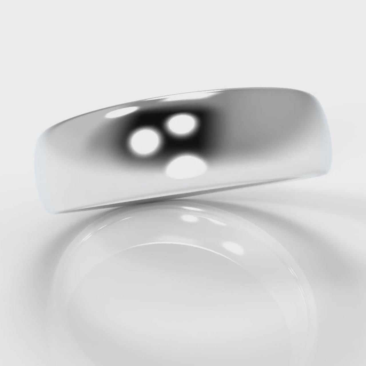 6mm Court Shaped Comfort Fit Wedding Ring