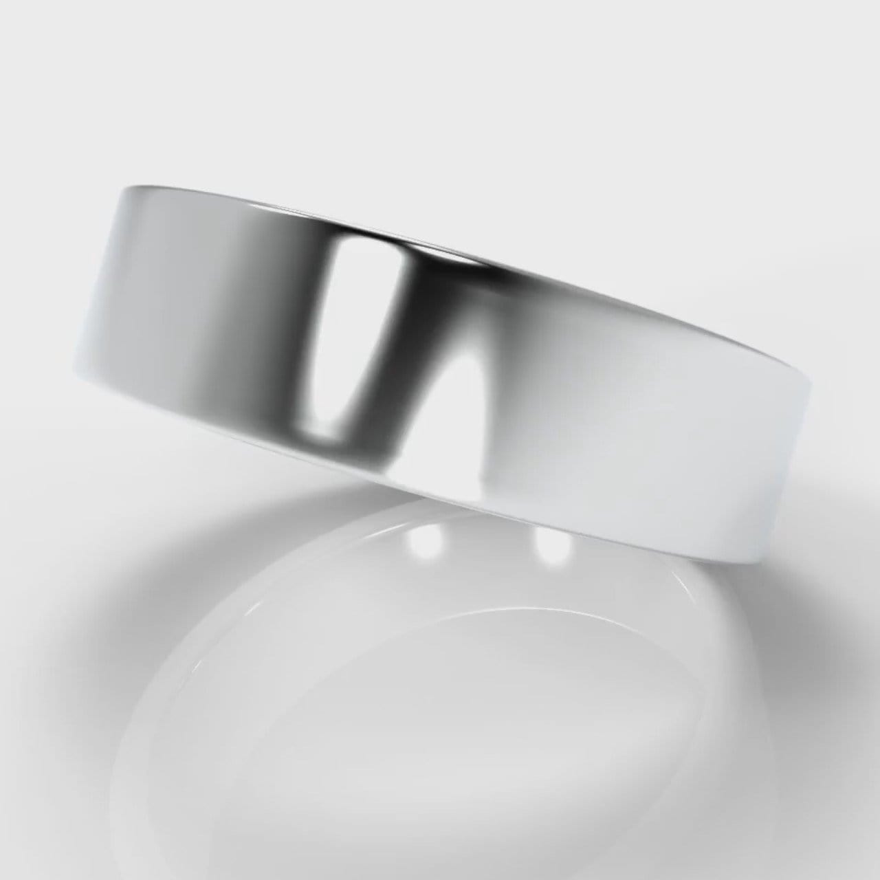 6mm Flat Top Comfort Fit Wedding Ring
